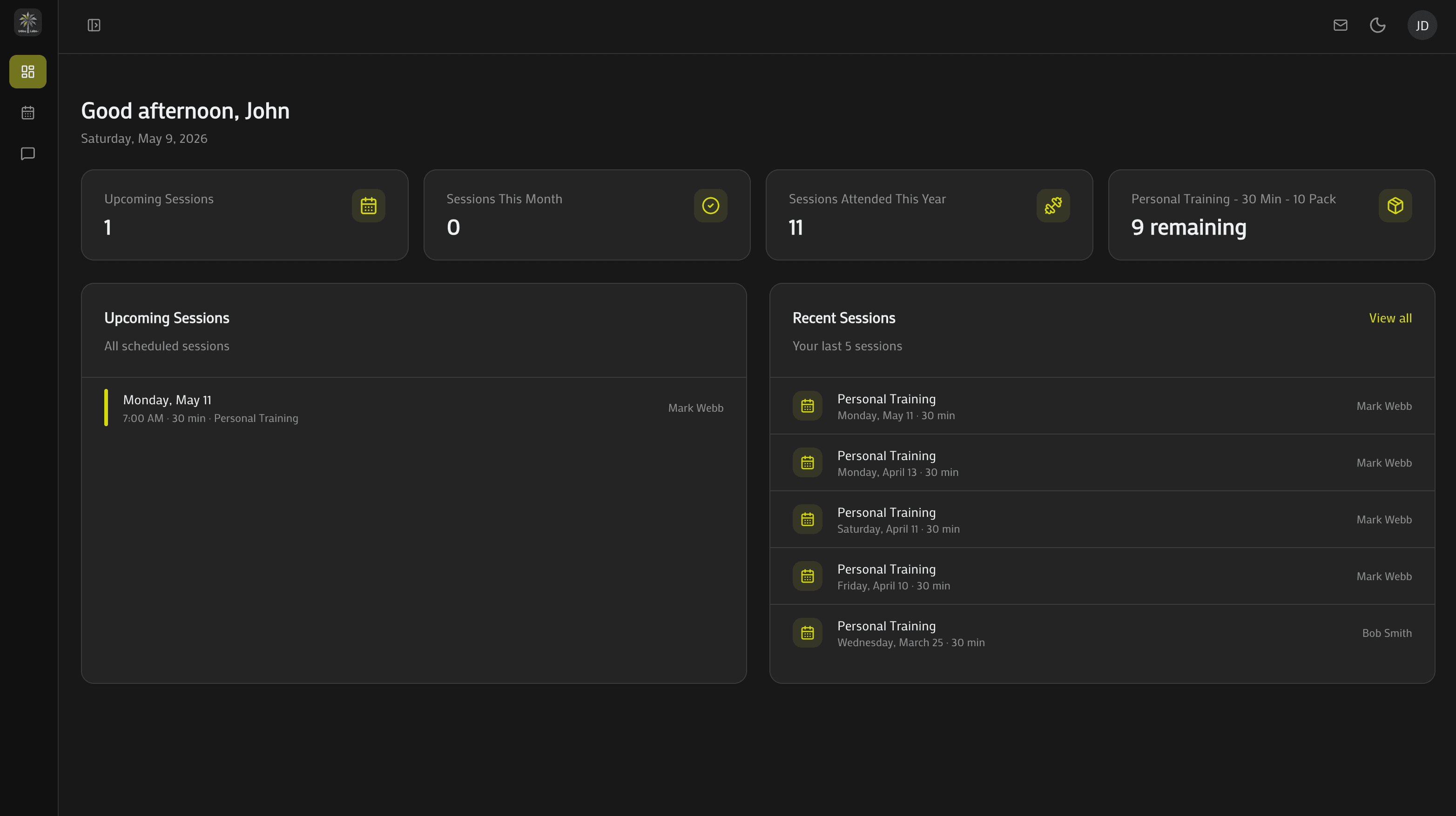 Client dashboard