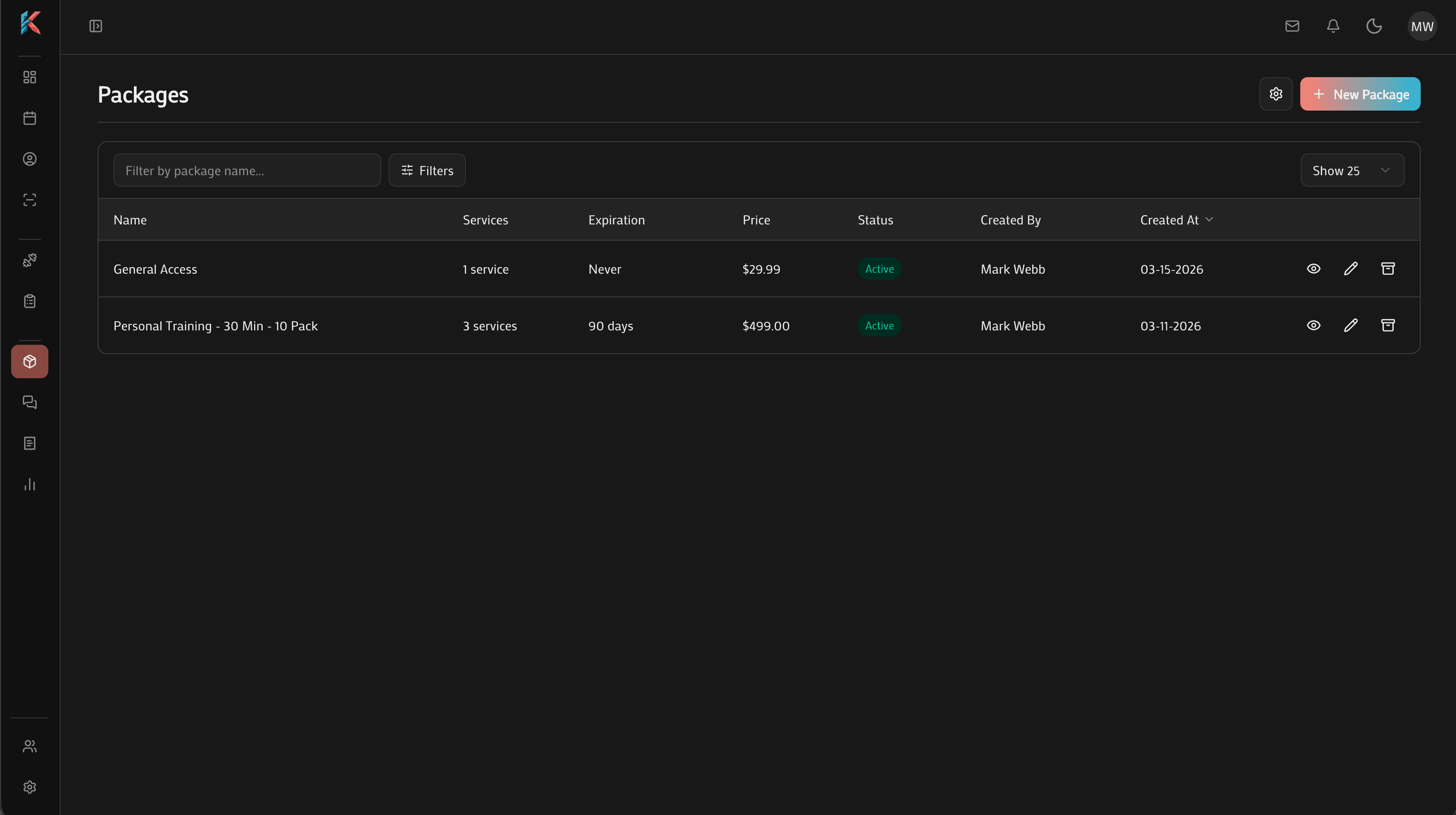 Packages overview
