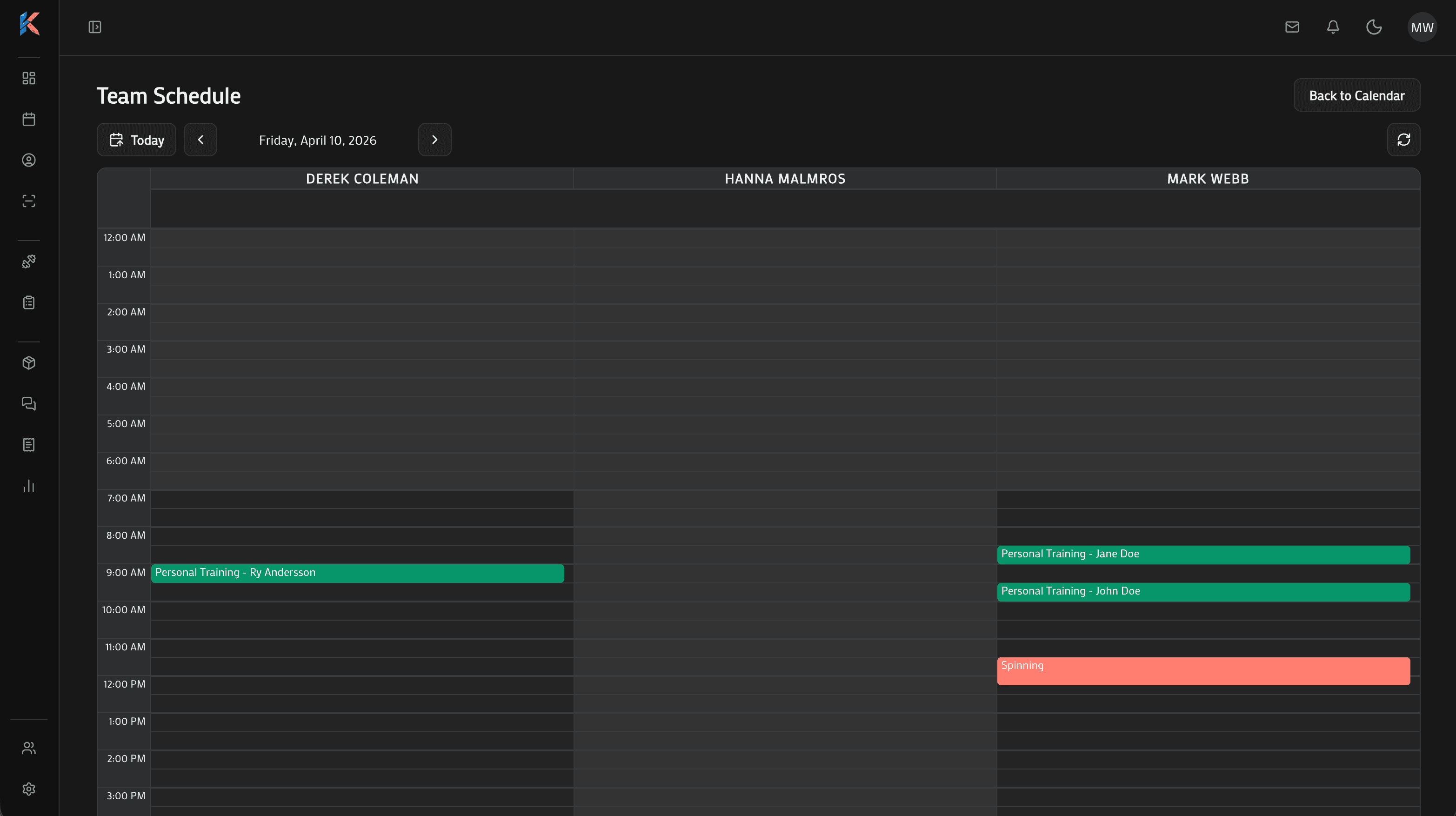 Team view